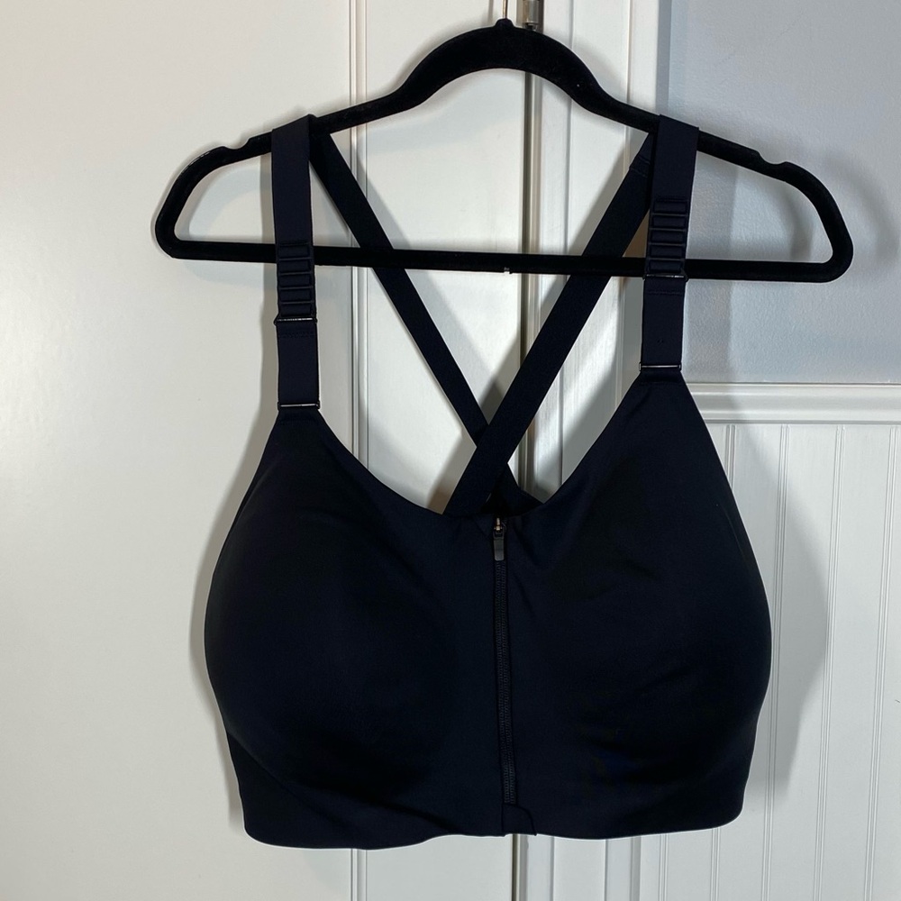 Adidas TLRD Impact Training High-Support Bra Plus Black‎ Luxe Zip 46DD